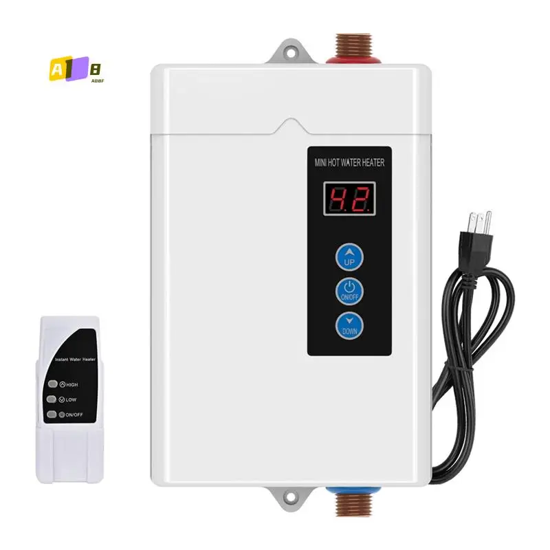 A08F-US Plug, электрический безрезервуарный водонагреватель мощностью 3000 Вт, мгновенный водонагреватель с дистанционным управлением, нагрев воды с сенсорным ЖК-экраном
A08F-US Plug, электрический безрезервуарный водонагреватель мощностью 3000 Вт, мгновенный водонагреватель с дистанционным управлением, нагрев воды с сенсорным ЖК-экраном