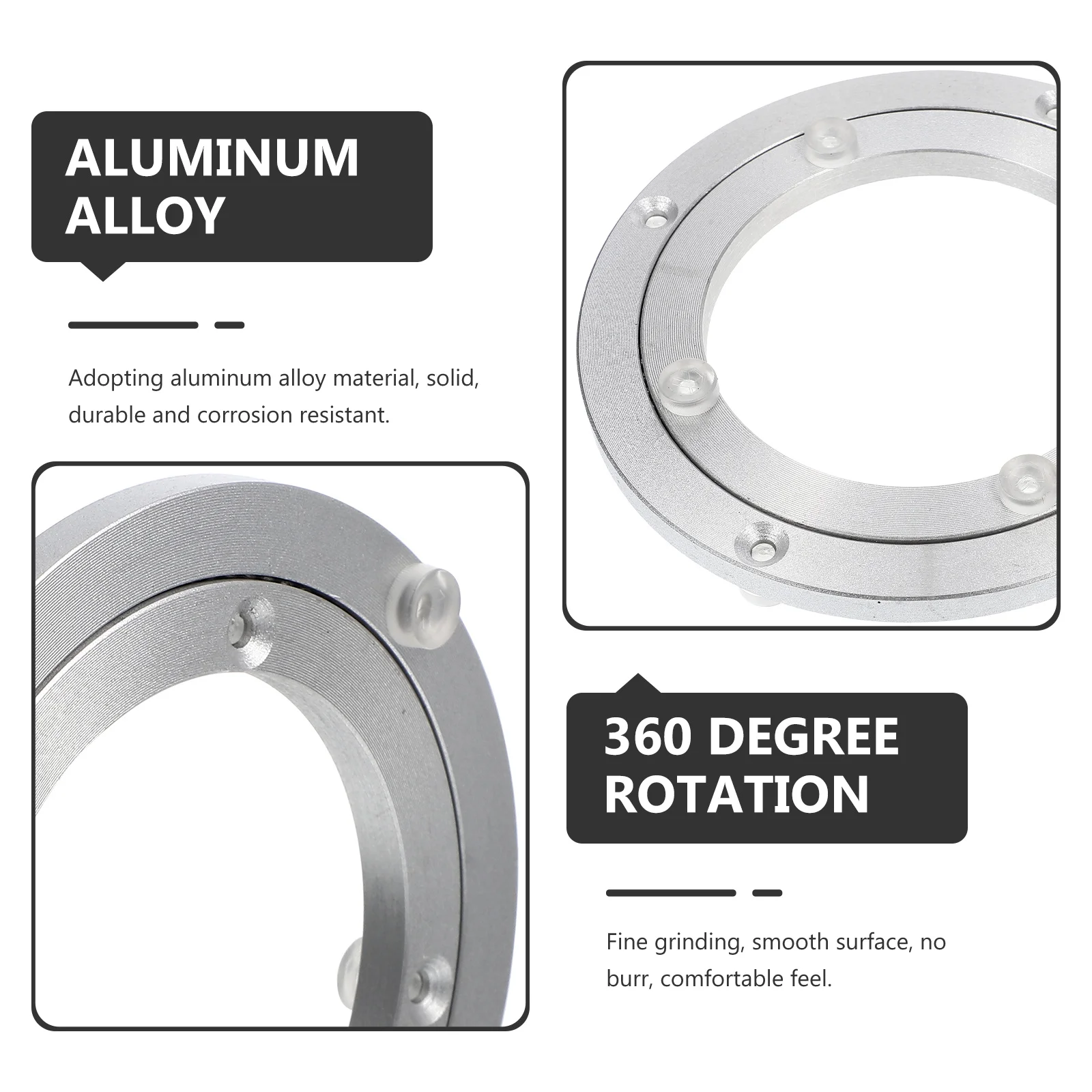 Heavy Duty Turntable Bearing Aluminum Alloy Construction Fine Grinding Surface for Restaurant Home Use Round Table Swivel
Heavy Duty Turntable Bearing Aluminum Alloy Construction Fine Grinding Surface for Restaurant Home Use Round Table Swivel