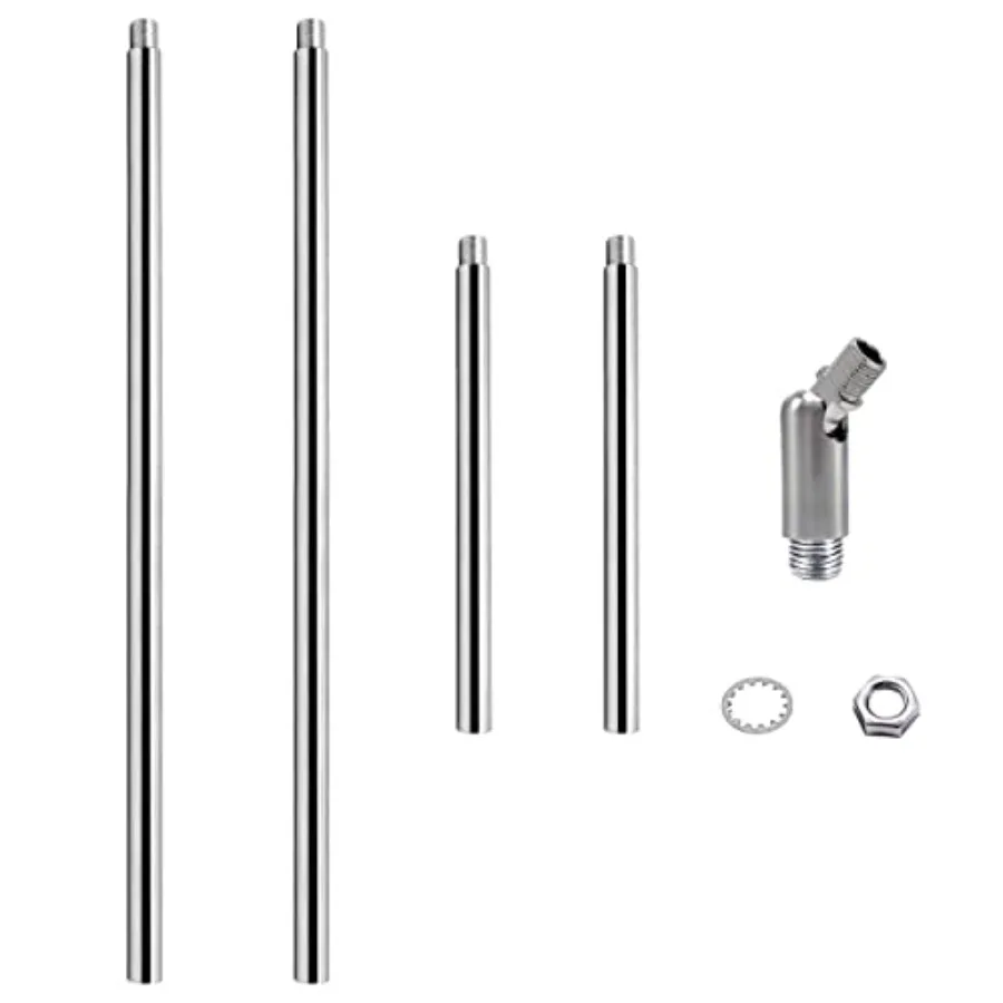 ECUDIS Pendant Stem Extension Rod Kit 1/8-IP Threaded 3/8" Diameter Downrods with 180 Degrees Ceiling Sloped Adapter Washers an
ECUDIS Pendant Stem Extension Rod Kit 1/8-IP Threaded 3/8" Diameter Downrods with 180 Degrees Ceiling Sloped Adapter Washers an