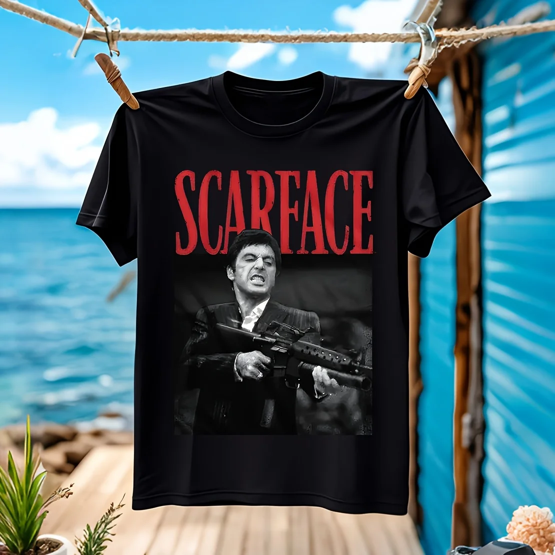 Мужская футболка большого размера со шрамом Tony Montana, 100% хлопок, повседневная, дышащая, удобная, повседневная, повседневная, широкий размер, цвет
Мужская футболка большого размера со шрамом Tony Montana, 100% хлопок, повседневная, дышащая, удобная, повседневная, повседневная, широкий размер, цвет