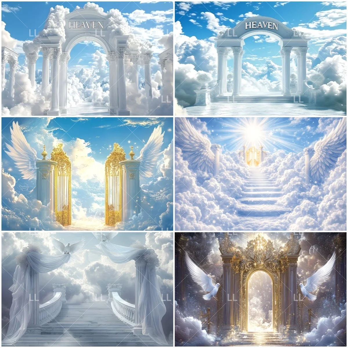 Heaven Stairs Gate Baptism Backdrop Party Decoration Angel Doves Cloud Photography Background Religious Activity Banner Supplies
Heaven Stairs Gate Baptism Backdrop Party Decoration Angel Doves Cloud Photography Background Religious Activity Banner Supplies