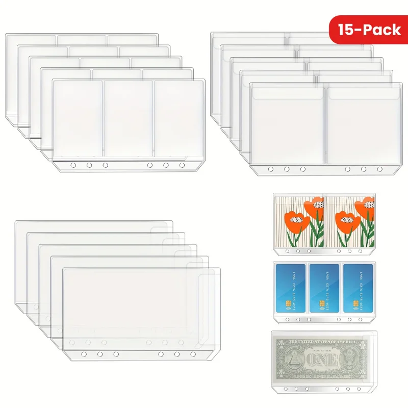 15 Pcs A6 PVC Loose Blade A6 Adhesive Pouch Pocket Piece Protector Business Card Business Card Sleeve Inserts
15 Pcs A6 PVC Loose Blade A6 Adhesive Pouch Pocket Piece Protector Business Card Business Card Sleeve Inserts