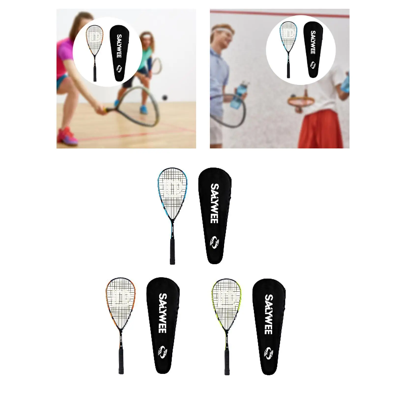 Squash Racket Equipment Accessories Multifunction Fashion Nonslip Tear Drop Squash Racquet Training Paddle for Outdoor
Squash Racket Equipment Accessories Multifunction Fashion Nonslip Tear Drop Squash Racquet Training Paddle for Outdoor
