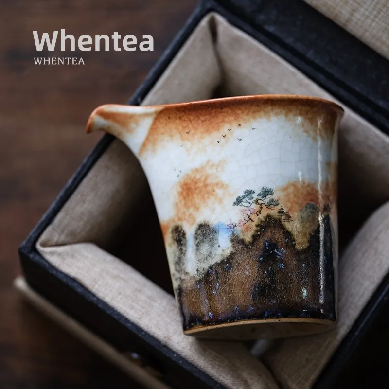 Wusei Hand-Painted Ceramic Public Cup Creative Tea Set Jingdezhen Handmade Ceramics Retro Style Clouds on Fire Design
Wusei Hand-Painted Ceramic Public Cup Creative Tea Set Jingdezhen Handmade Ceramics Retro Style Clouds on Fire Design
