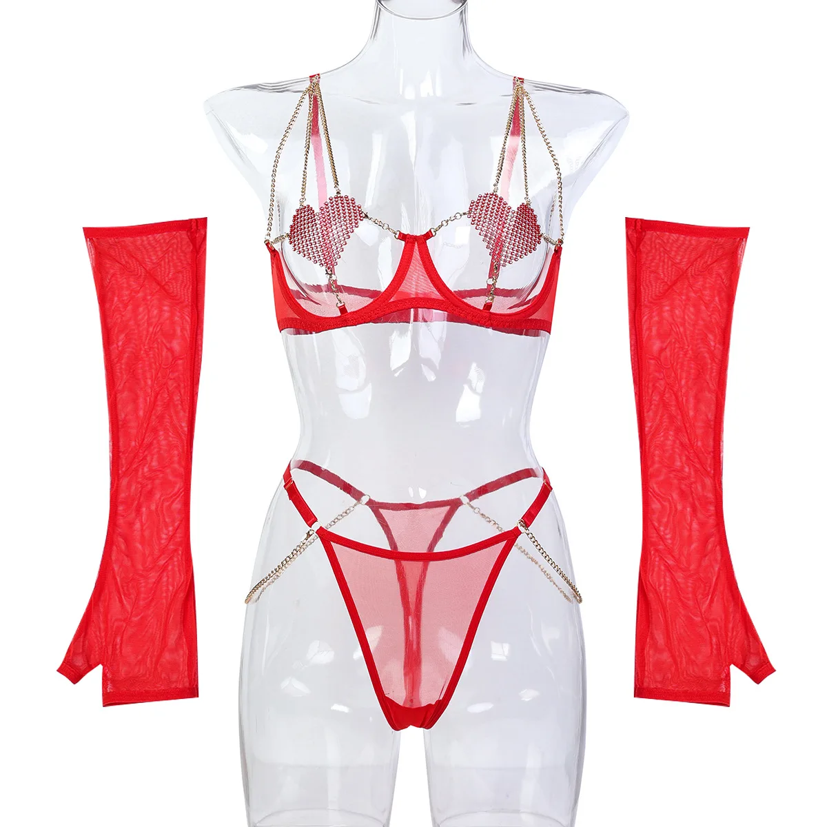 Tornova Christmas Erotic Lingerie Love Crystal Metal Chain Hollow Out Patchwork Sexy Seductive Hollow Girl Premium Underwear Set
Tornova Christmas Erotic Lingerie Love Crystal Metal Chain Hollow Out Patchwork Sexy Seductive Hollow Girl Premium Underwear Set