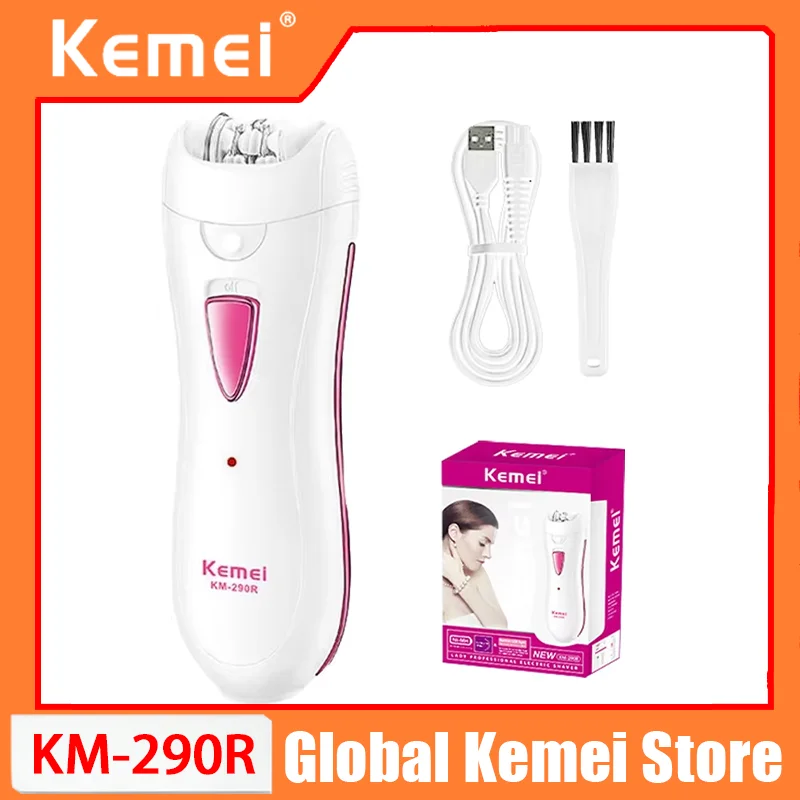 Kemei KM-290R Electric Epilator for Women Armpit Legs Bikini Sensitive Area Hair Remover Body Hair Trimmer Lady USB Rechargeable
Kemei KM-290R Electric Epilator for Women Armpit Legs Bikini Sensitive Area Hair Remover Body Hair Trimmer Lady USB Rechargeable