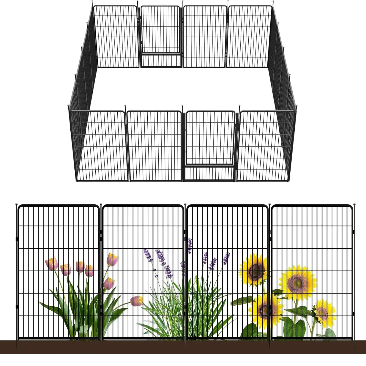 Garden Fence Heavy Duty Metal Animal Barrier Fence, No Dig Fence for Dogs, Rabbit, Dog Fence Outdoor for Yard, 45 in(H)
Garden Fence Heavy Duty Metal Animal Barrier Fence, No Dig Fence for Dogs, Rabbit, Dog Fence Outdoor for Yard, 45 in(H)