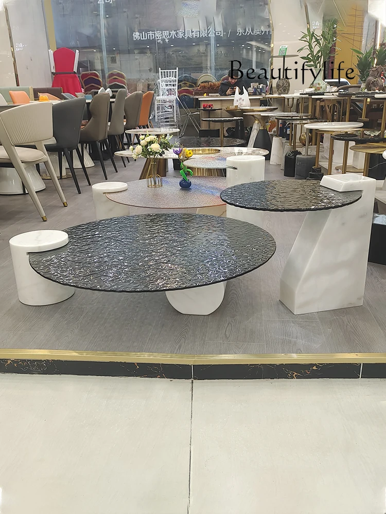 Italian Minimalist Water Ripple Tempered Glass Coffee Table Living Room Affordable Luxury Style Marble Minimalist Side Table
Italian Minimalist Water Ripple Tempered Glass Coffee Table Living Room Affordable Luxury Style Marble Minimalist Side Table