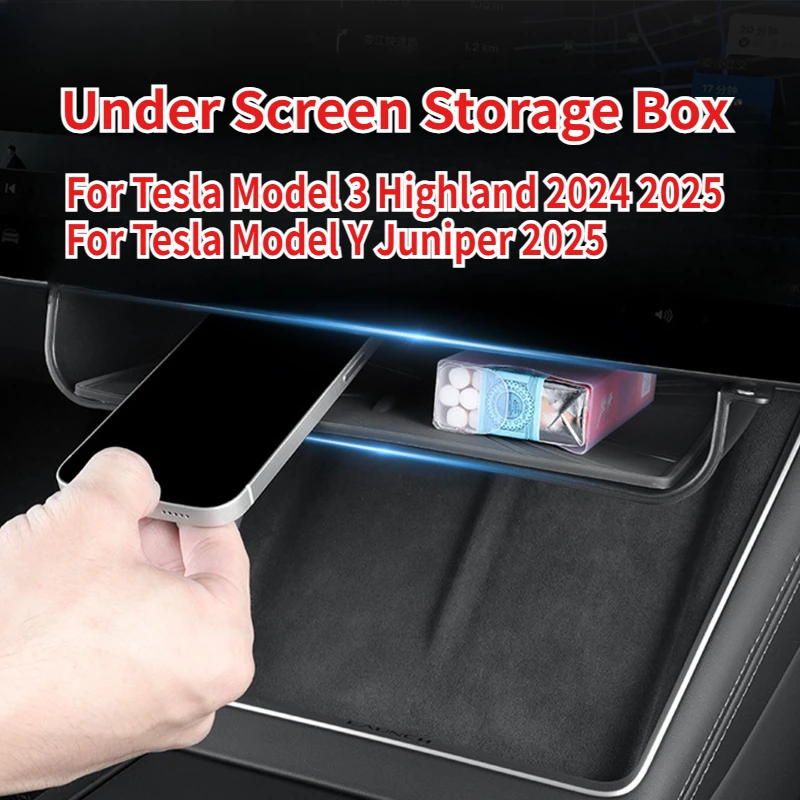 Ящик для хранения скрытого экрана для Tesla Model 3 Y Highland Juniper 2025 ABS, органайзер для салфеток с центральным управлением, лоток, автомобильные аксессуары
Ящик для хранения скрытого экрана для Tesla Model 3 Y Highland Juniper 2025 ABS, органайзер для салфеток с центральным управлением, лоток, автомобильные аксессуары