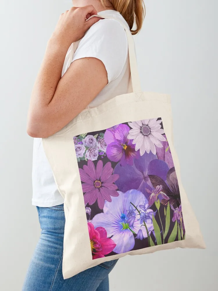 Purple Flower Collage Tote Bag tote bags men bag luxury women sacs de shopping eco pack
Purple Flower Collage Tote Bag tote bags men bag luxury women sacs de shopping eco pack
