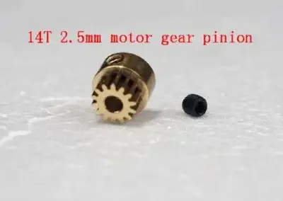2.5mm shaft motor gear pinion 14T f T-rex 250 2.5 mm
2.5mm shaft motor gear pinion 14T f T-rex 250 2.5 mm