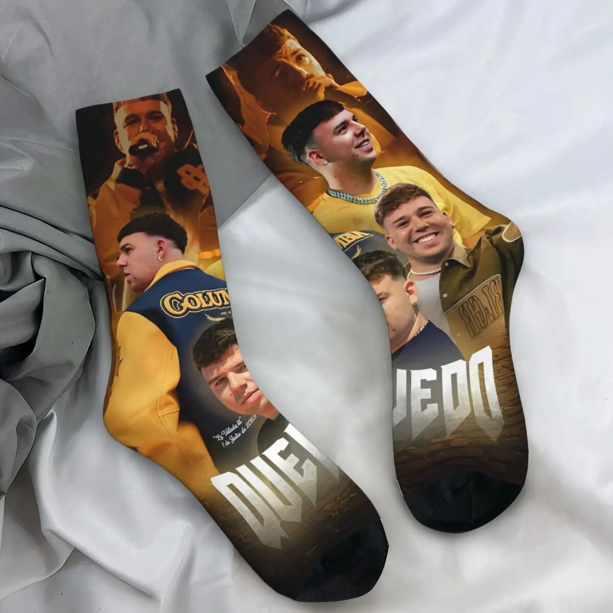 Рэперские носки Quevedo для испанской певицы, модные чулки унисекс, мягкие спортивные носки на открытом воздухе, осенние нескользящие носки на заказ 
Рэперские носки Quevedo для испанской певицы, модные чулки унисекс, мягкие спортивные носки на открытом воздухе, осенние нескользящие носки на заказ