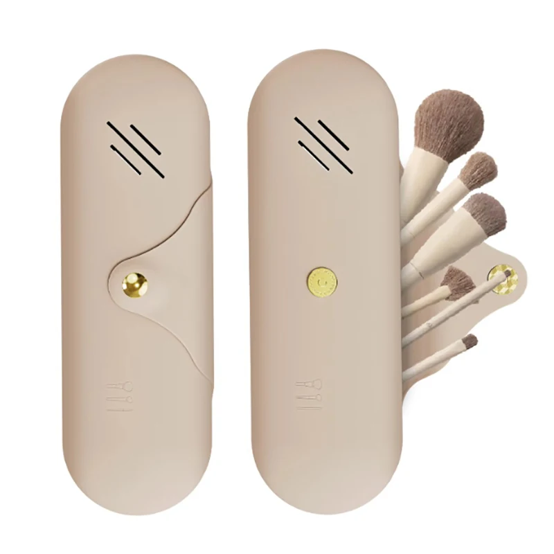 Travel Makeup Brush Holder, Magnetic Anti-fall Out Silicone Portable Brush Holder, Sleek Makeup Tools Organizer
Travel Makeup Brush Holder, Magnetic Anti-fall Out Silicone Portable Brush Holder, Sleek Makeup Tools Organizer