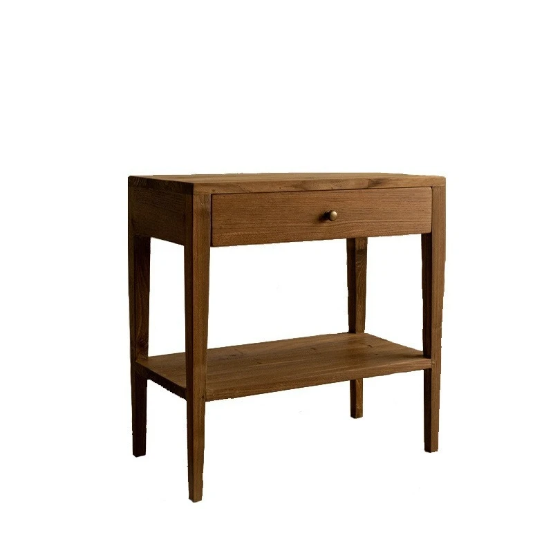 Modern Wabi-Sabi Style Simple Solid Wood Nightstand, Japanese Vintage Style Bedroom Bedside Cabinet
Modern Wabi-Sabi Style Simple Solid Wood Nightstand, Japanese Vintage Style Bedroom Bedside Cabinet