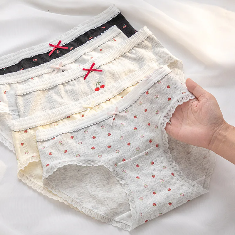 5PCS/Set Women Cotton Panties Female Strawberry Print Underwear Soft Breathbale Briefs Girls Mid Waist Seamless Underpants
5PCS/Set Women Cotton Panties Female Strawberry Print Underwear Soft Breathbale Briefs Girls Mid Waist Seamless Underpants