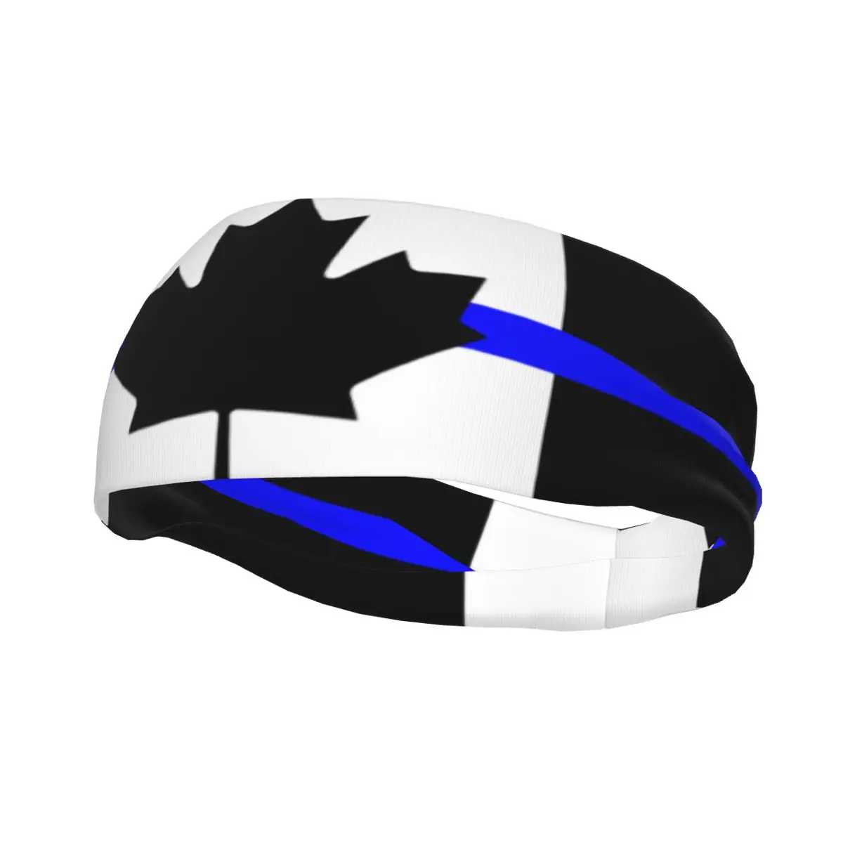 Повязка на голову для занятий спортом, йогой, фитнесом, эластичная повязка на повязку для волос, эластичная повязка на голову с флагом тонкой синей линии в Канаде 
Повязка на голову для занятий спортом, йогой, фитнесом, эластичная повязка на повязку для волос, эластичная повязка на голову с флагом тонкой синей линии в Канаде