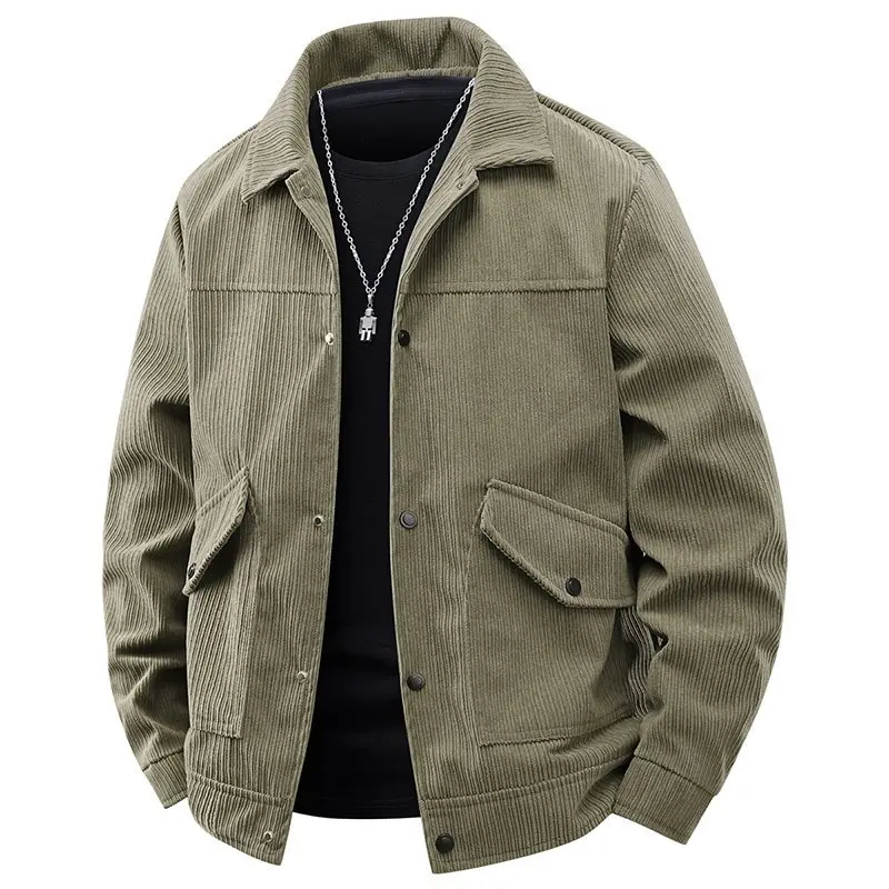 2026 New Men's Flip-Collar Jacket Fashionable Pocket Decorated Outerwear 3D Pocket Business Spring Autumn Jacket Long Sleeve
2026 New Men's Flip-Collar Jacket Fashionable Pocket Decorated Outerwear 3D Pocket Business Spring Autumn Jacket Long Sleeve