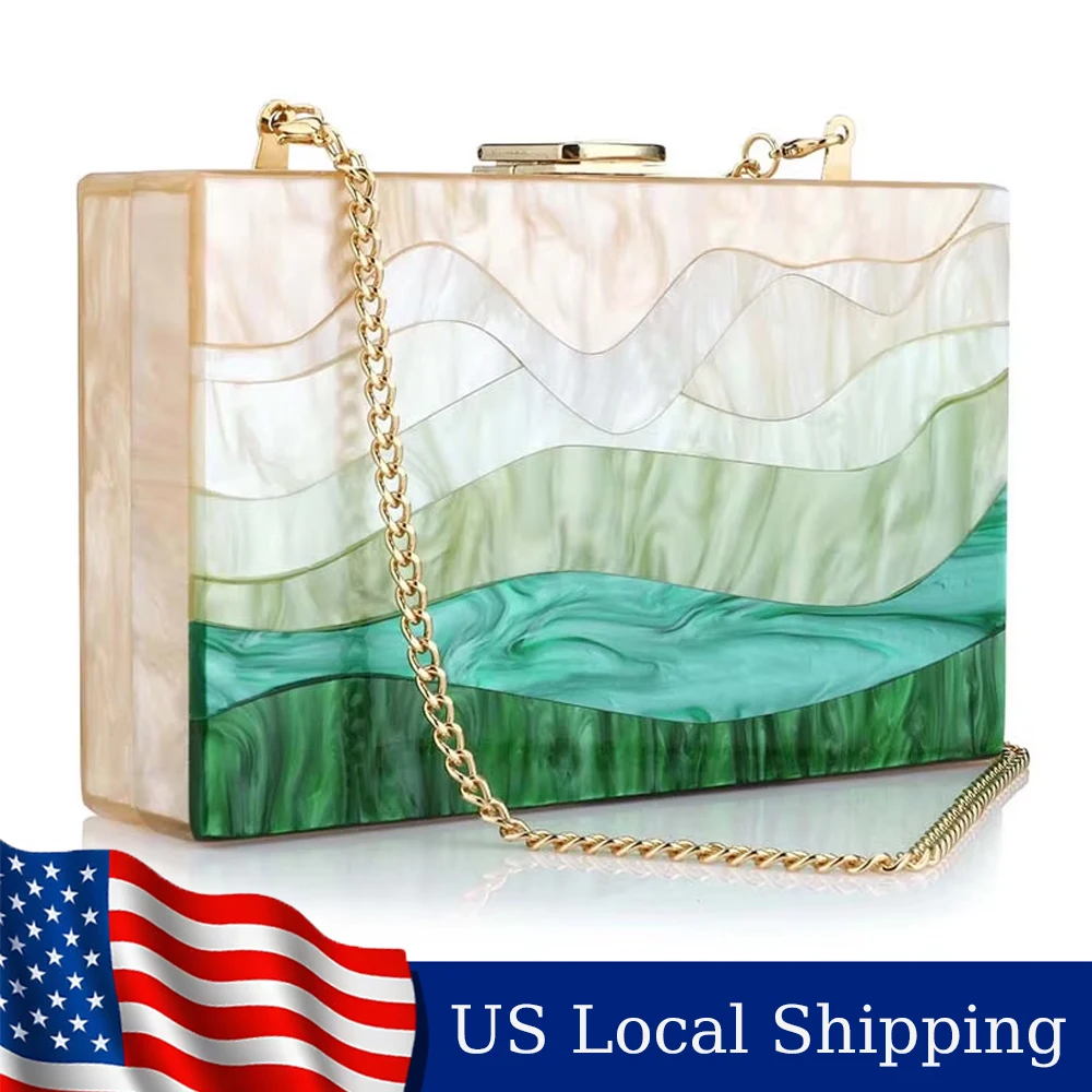 Women's Handbags Fashion Women Handbags Green Beige Striped Acrylic Luxury Party Evening Bag Woman Casual Cute Box Clutch Purse
Women's Handbags Fashion Women Handbags Green Beige Striped Acrylic Luxury Party Evening Bag Woman Casual Cute Box Clutch Purse