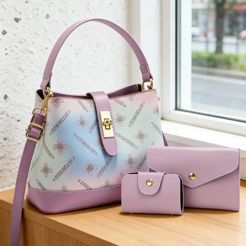 Women's Rainbow Print Bucket Bag Set, Fashion Bucket Bag, Adjustable Shoulder Strap, Multifunctional Messenger Bag, Ideal Gift
Women's Rainbow Print Bucket Bag Set, Fashion Bucket Bag, Adjustable Shoulder Strap, Multifunctional Messenger Bag, Ideal Gift