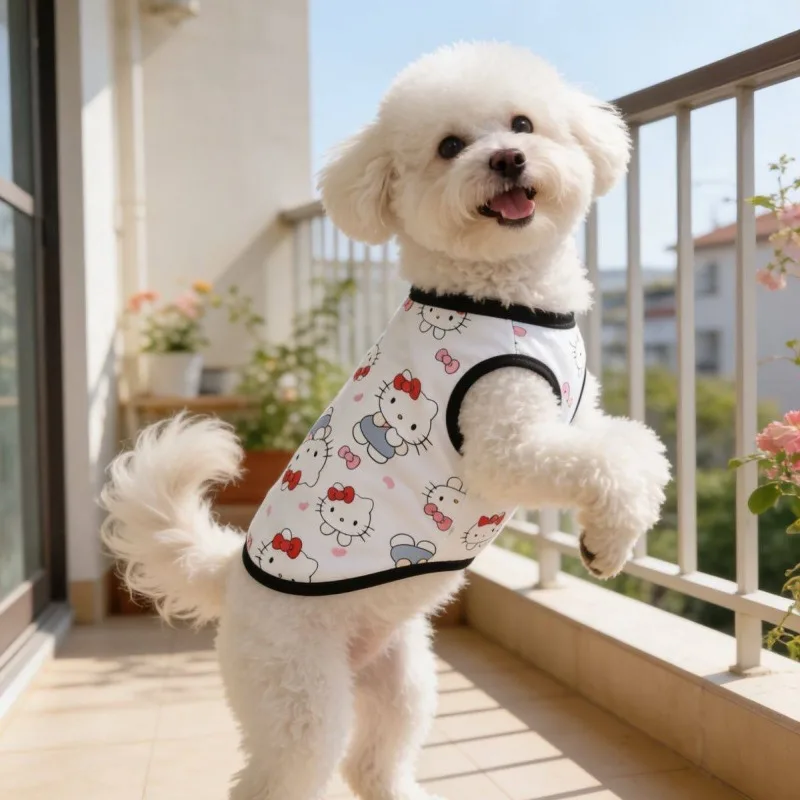 Hello Kitty Striped Breathable Tank Top, Anti-Shedding Cotton Summer Sleeveless Shirt for Small Dogs Cats, Cute Pet Clothes
Hello Kitty Striped Breathable Tank Top, Anti-Shedding Cotton Summer Sleeveless Shirt for Small Dogs Cats, Cute Pet Clothes