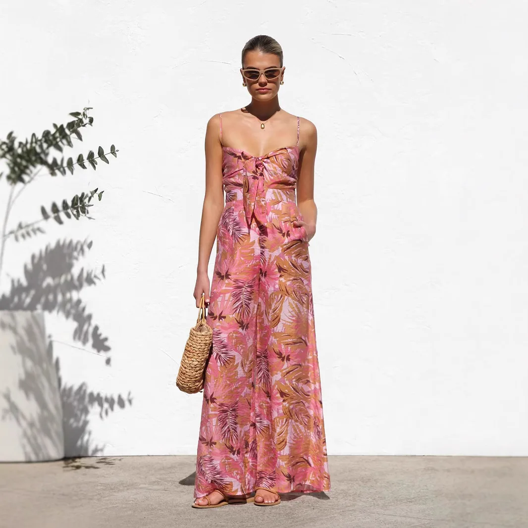 2025 New Women's Suspender Jumpsuits High Waist Pocket Wide-leg Fashion Printed Street Party Off-shoulder Pants Set
2025 New Women's Suspender Jumpsuits High Waist Pocket Wide-leg Fashion Printed Street Party Off-shoulder Pants Set