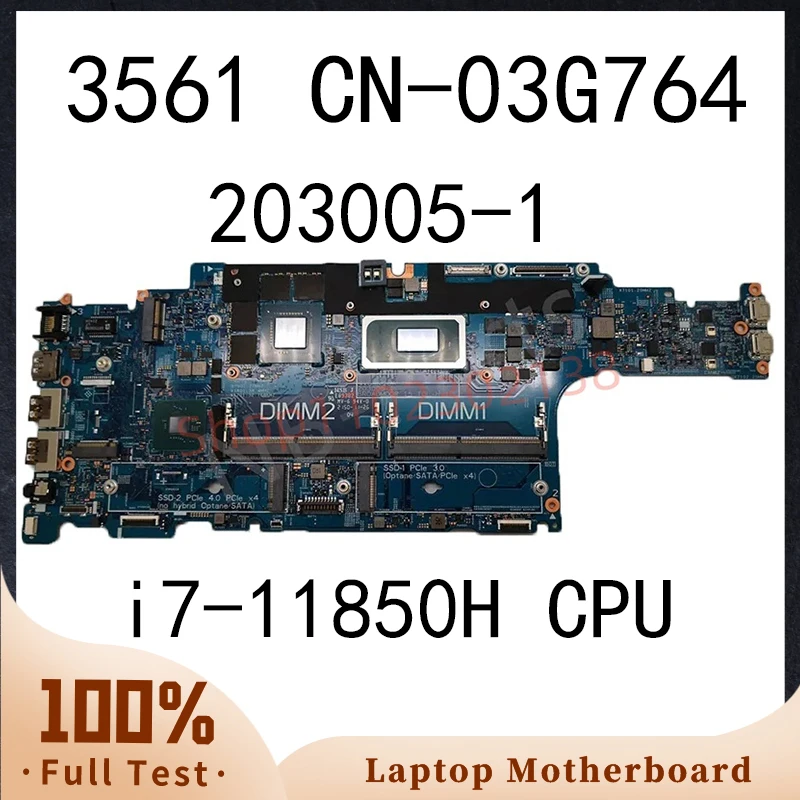 3G764 03G764 for Dell Precision 3561 Laptop Workstation i7-11850H CPU MX350 203005-1 100% Full Teste
3G764 03G764 for Dell Precision 3561 Laptop Workstation i7-11850H CPU MX350 203005-1 100% Full Teste