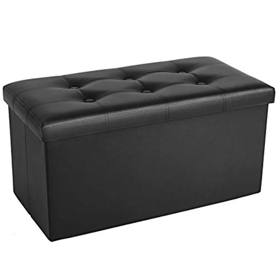 Ottoman Bench with Storage - 30x15x15in Folding Leather Ottoman, Rectangle Foot Stool Foldable Storage Chest Footrest Footstool
Ottoman Bench with Storage - 30x15x15in Folding Leather Ottoman, Rectangle Foot Stool Foldable Storage Chest Footrest Footstool