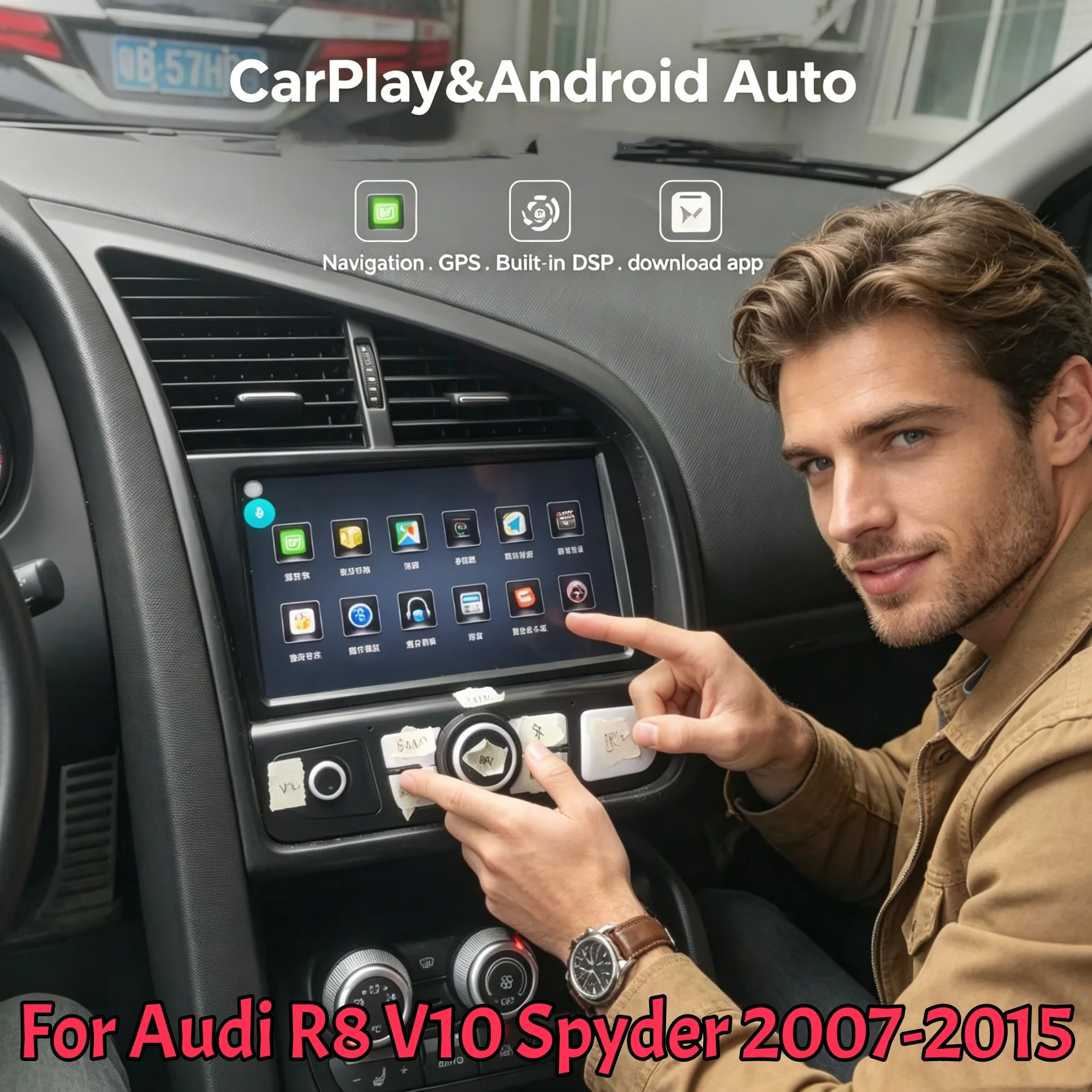 8" Car Navigation Auto Radio For Audi R8 Spyder V8 V10 2007-2015 Head Unit Wireless Carplay Multimedia Player Music GPS Stereo
8" Car Navigation Auto Radio For Audi R8 Spyder V8 V10 2007-2015 Head Unit Wireless Carplay Multimedia Player Music GPS Stereo