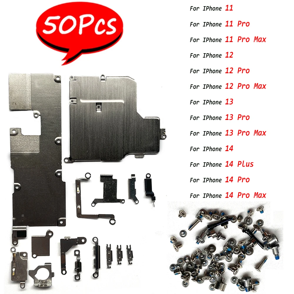 50Pcs,Internal Metal Bracket Holder With Full Set Screws For Iphone 11 12 13 14 Pro Max Mini 14 Plus Small Parts Replacement
50Pcs,Internal Metal Bracket Holder With Full Set Screws For Iphone 11 12 13 14 Pro Max Mini 14 Plus Small Parts Replacement