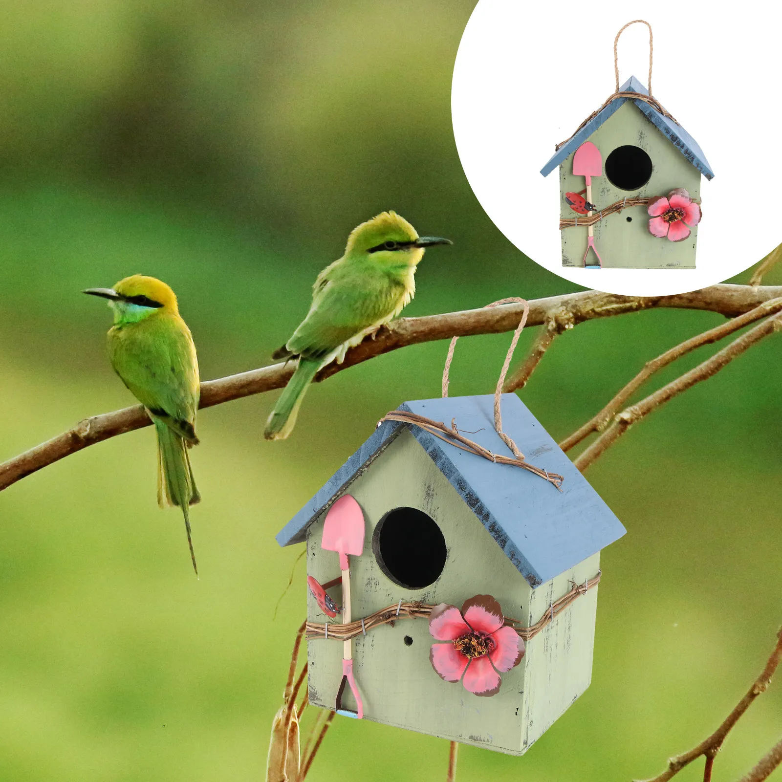 1Pcs Exquisite Wooden Hanging Bird House for Birds Natural Texture Comfortable Shelter Garden Yard Porch Decoration Lovely Bird
1Pcs Exquisite Wooden Hanging Bird House for Birds Natural Texture Comfortable Shelter Garden Yard Porch Decoration Lovely Bird