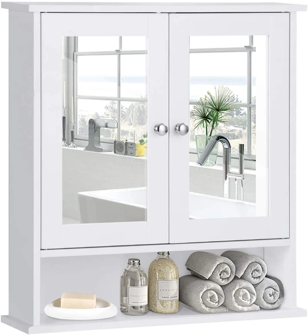 Bathroom Wall Mounted Cabinet Shelf Bath Kitchen Mirror Door Storage Organizer
Bathroom Wall Mounted Cabinet Shelf Bath Kitchen Mirror Door Storage Organizer