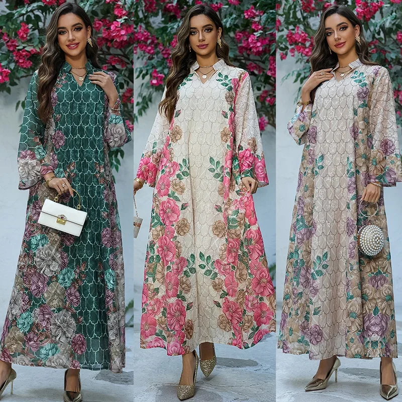 Eid Muslim Abaya for Women Party Dresses Jalabiya Print Ramadan Morocco Dubai Abayas Kaftan Islam Vestidos Arab Long Robe 2025
Eid Muslim Abaya for Women Party Dresses Jalabiya Print Ramadan Morocco Dubai Abayas Kaftan Islam Vestidos Arab Long Robe 2025