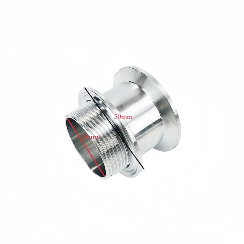 Tri-clamp Adapter 1.5"(38mm)OD50.5 * 1 1/4"(DN32)41mm External Thread With Silicone Gasket Or Nut Stainless Steel ,Height 48mm
Tri-clamp Adapter 1.5"(38mm)OD50.5 * 1 1/4"(DN32)41mm External Thread With Silicone Gasket Or Nut Stainless Steel ,Height 48mm