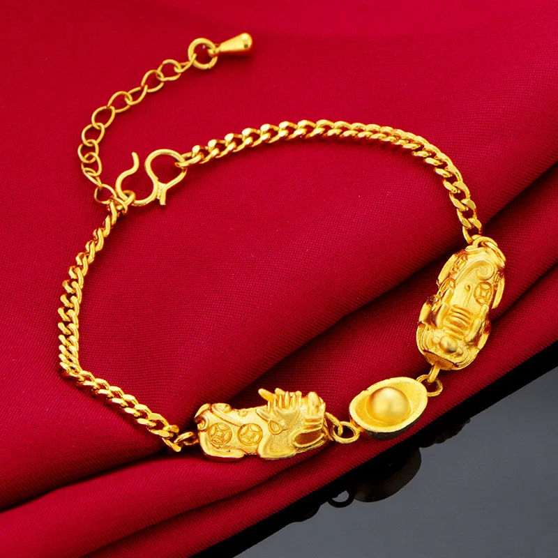 AU999 24-каратное золото Pixiu Lucky Set для женщин — браслет-подвеска + кольцо, ремесло Pixiu Face, благословение на каждый день
AU999 24-каратное золото Pixiu Lucky Set для женщин — браслет-подвеска + кольцо, ремесло Pixiu Face, благословение на каждый день
