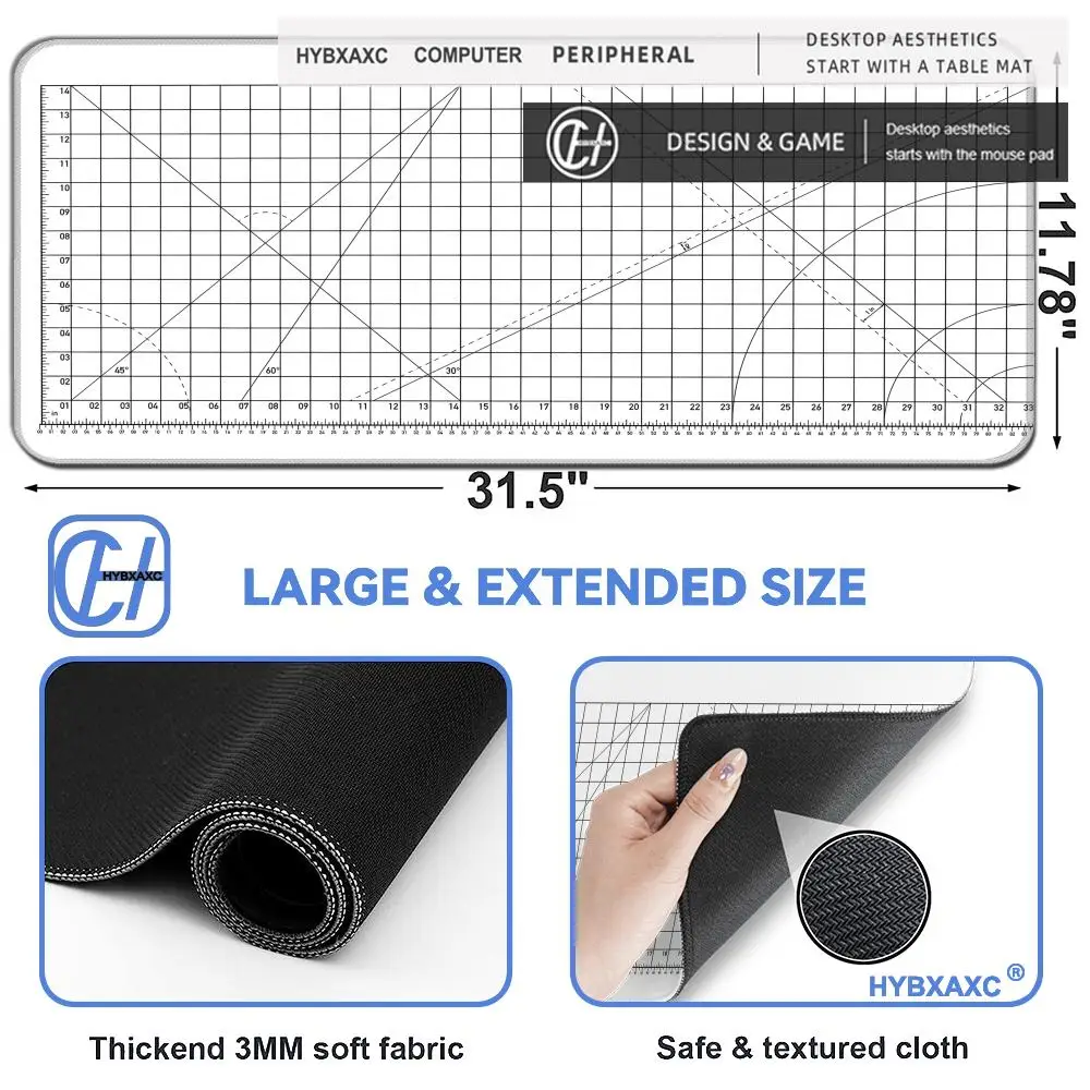 HYBXAXC Geometric Grid Scale Mouse Pad, Minimalist Black White Desk Mat, Non-Slip for Office & Gaming
HYBXAXC Geometric Grid Scale Mouse Pad, Minimalist Black White Desk Mat, Non-Slip for Office & Gaming
