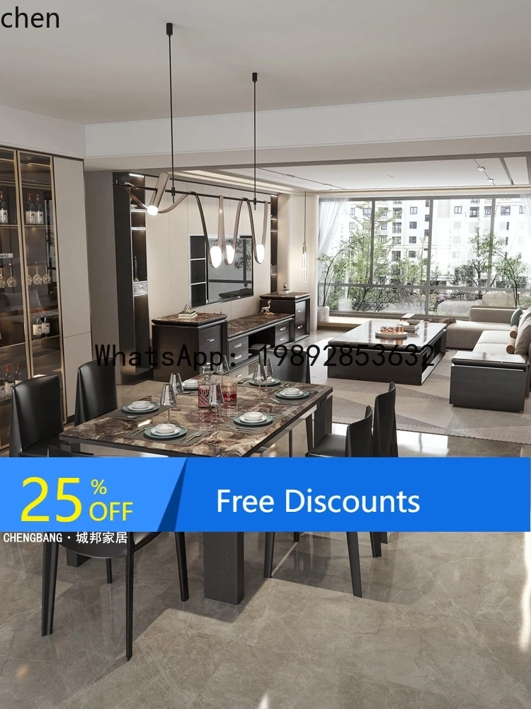 living room marble coffee table TV cabinet combination simple villa high-end
living room marble coffee table TV cabinet combination simple villa high-end