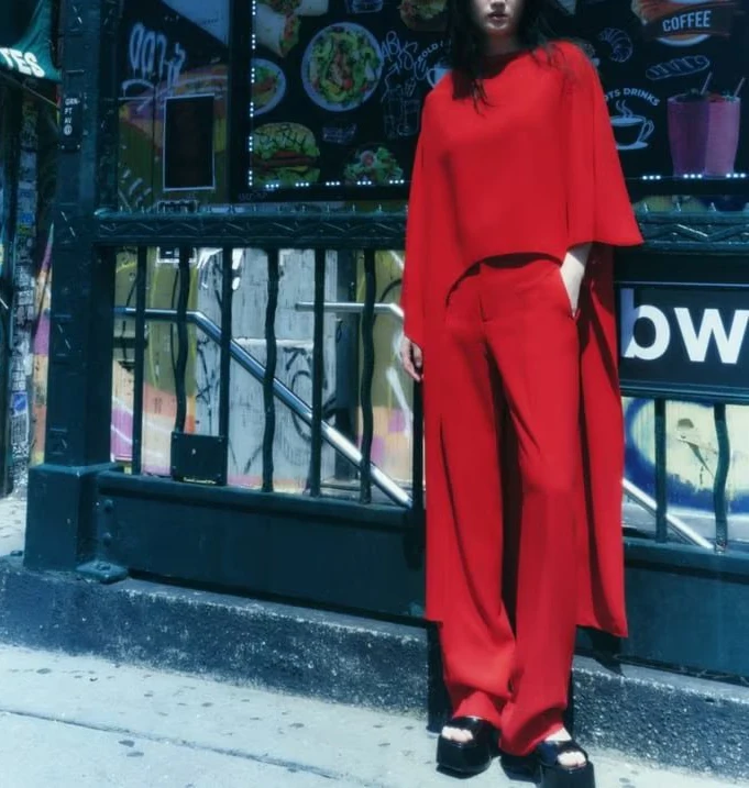 Spring New Women's Commuter Casual Loose Red Asymmetrical Design Cowl Ne Long irt Polyester Fiber ort Sve round Collar
Spring New Women's Commuter Casual Loose Red Asymmetrical Design Cowl Ne Long irt Polyester Fiber ort Sve round Collar