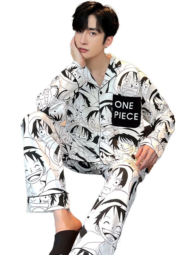 One Piece Monkey·D·Luffy Cartoons Anime Men Pajamas Creative Personality Cotton Breathable Casual Home Clothing Gifts
One Piece Monkey·D·Luffy Cartoons Anime Men Pajamas Creative Personality Cotton Breathable Casual Home Clothing Gifts
