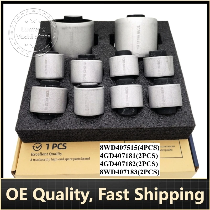P/N: 8WD407515, 4GD407181, 4GD407182, 8WD407183 - 10PCS Suspension Bushing Kit for Audi A4 B9/8WD
P/N: 8WD407515, 4GD407181, 4GD407182, 8WD407183 - 10PCS Suspension Bushing Kit for Audi A4 B9/8WD