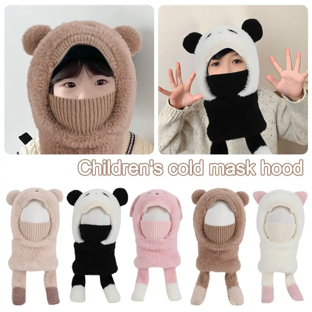 Милая плюшевая шапка-пуловер, интегрированная морозостойкая шапка для защиты ушей, теплая ветрозащитная шапка-балаклава 
Милая плюшевая шапка-пуловер, интегрированная морозостойкая шапка для защиты ушей, теплая ветрозащитная шапка-балаклава