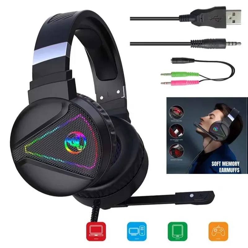 Headset foor PUBG Gaming Noiceless Microphone Deep Bass Headphone Soft Leather Earpads 3.5mm Jack Colorful Lighting Earphone
Headset foor PUBG Gaming Noiceless Microphone Deep Bass Headphone Soft Leather Earpads 3.5mm Jack Colorful Lighting Earphone