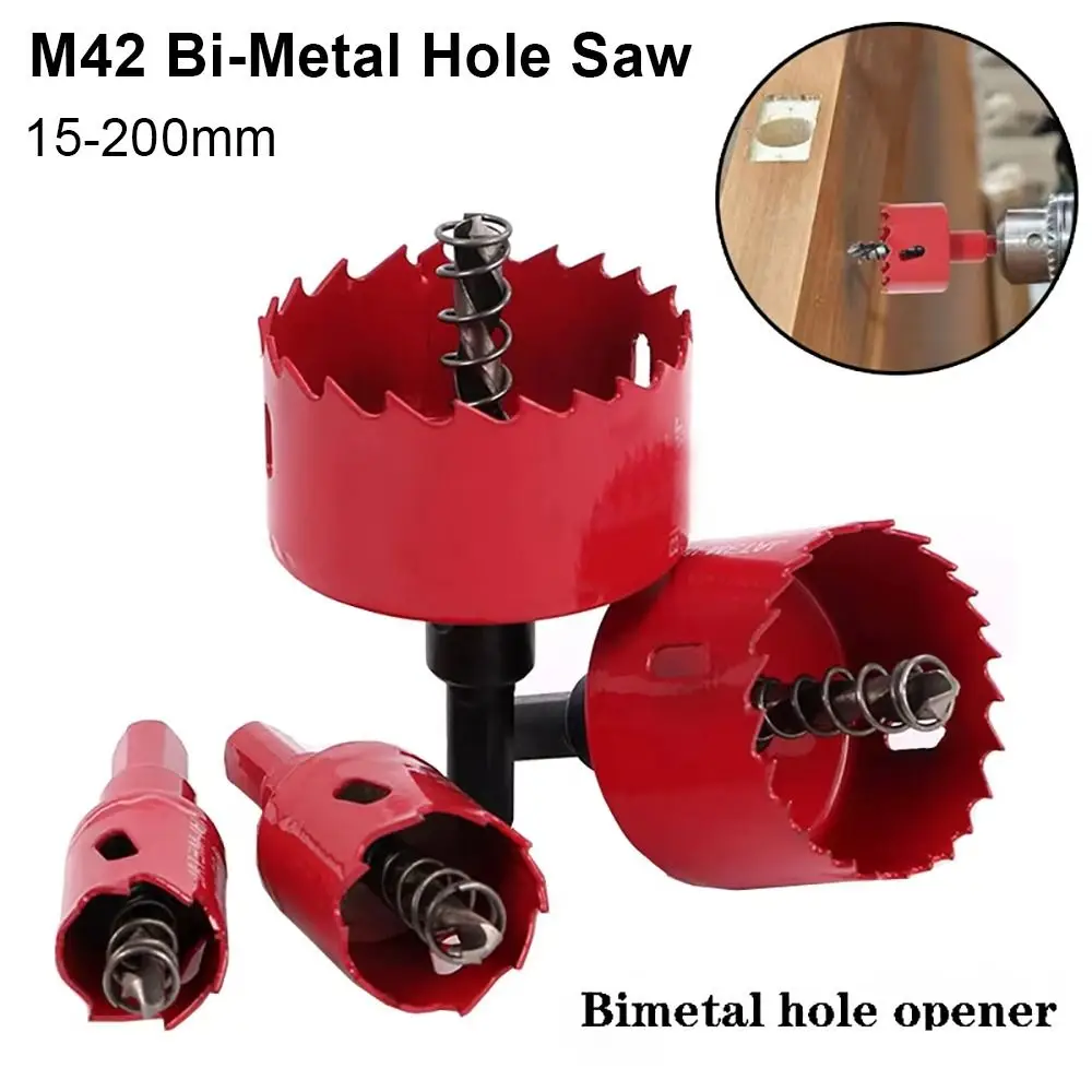 1Pcs New 15-200mm M42 Bi-Metal Hole Saw HSS Steel DIY Bimetallic Hole Opener Wood Tool for Metal Iron Aluminum Plastic
1Pcs New 15-200mm M42 Bi-Metal Hole Saw HSS Steel DIY Bimetallic Hole Opener Wood Tool for Metal Iron Aluminum Plastic