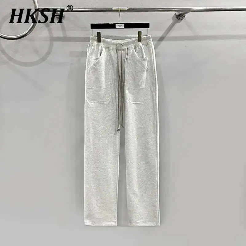 HKSH Spring Autumn New Tide Men's Streetwear High Street Pockets Dark Casual Pants Basketball Knitted Wide Leg Sweatpants HK2041
HKSH Spring Autumn New Tide Men's Streetwear High Street Pockets Dark Casual Pants Basketball Knitted Wide Leg Sweatpants HK2041