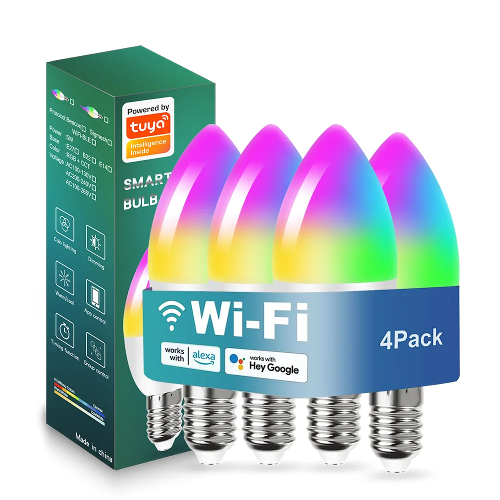 Smart LED Bulb - Multicolor WiFi & App Control, Compatible with Alexa & Google Home, Wireless Voice-Controlled Lighting
Smart LED Bulb - Multicolor WiFi & App Control, Compatible with Alexa & Google Home, Wireless Voice-Controlled Lighting