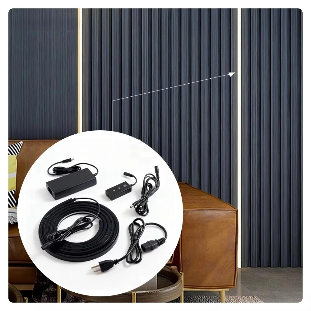 Smart APP Control Plug-in and Play 2.4m Slat Wall Wood Panel Flexible LED Neon Strip Lighting Home Decoration Solution Kits
Smart APP Control Plug-in and Play 2.4m Slat Wall Wood Panel Flexible LED Neon Strip Lighting Home Decoration Solution Kits