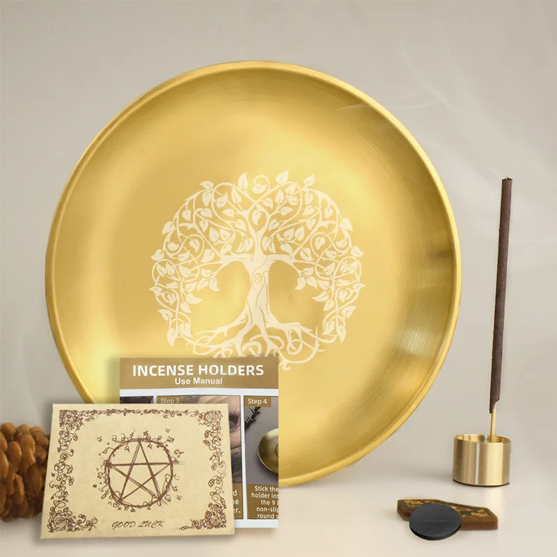 Life Tree Steel Plate Nine-hole Incense Insert Tray, Metal Candlestick, Incense Burner, Ritual Crystal Plate, Altar Ornament
Life Tree Steel Plate Nine-hole Incense Insert Tray, Metal Candlestick, Incense Burner, Ritual Crystal Plate, Altar Ornament