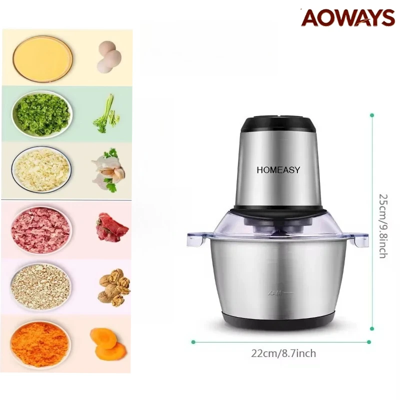 2L Domestic Meat Mincer Electric Fully Automatic, Stainless Steel, Multi-Functional Kitchen Appliance with Anti-Overflow Feature
2L Domestic Meat Mincer Electric Fully Automatic, Stainless Steel, Multi-Functional Kitchen Appliance with Anti-Overflow Feature