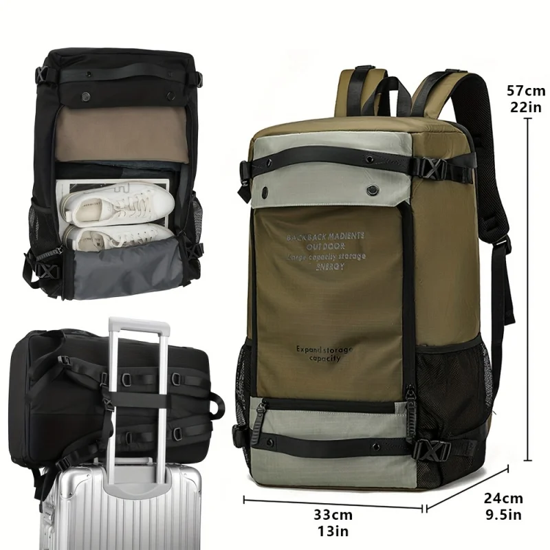 A set of fashionable punk fan casual letter backpacks, unisex, large capacity 40 liters (height about 53cm) commuting backpack,
A set of fashionable punk fan casual letter backpacks, unisex, large capacity 40 liters (height about 53cm) commuting backpack,