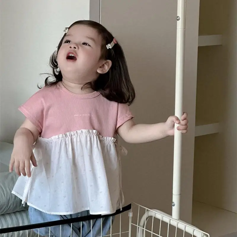 2025 Summer New Baby Short Sleeve T Shirts Cotton Infant Girl Thin Patchwork Tee Toddler Loose Breathable Tops Baby Clothes
2025 Summer New Baby Short Sleeve T Shirts Cotton Infant Girl Thin Patchwork Tee Toddler Loose Breathable Tops Baby Clothes