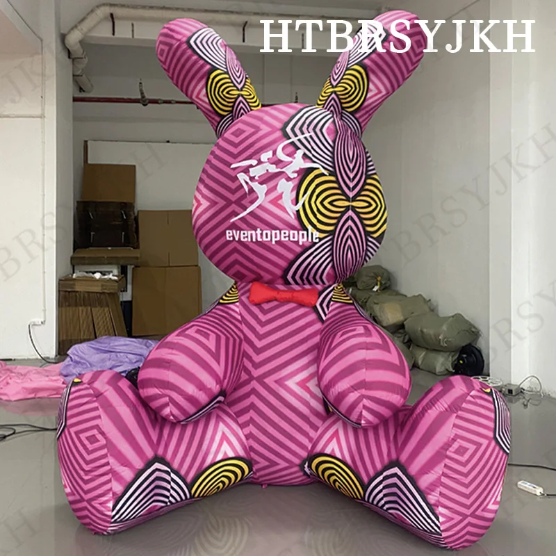 Inflatable rabbit air model with blower, striped pink rabbit, decorative props for outdoor activities in shopping mall
Inflatable rabbit air model with blower, striped pink rabbit, decorative props for outdoor activities in shopping mall